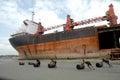 Ship breaking in Bangladesh Royalty Free Stock Photo